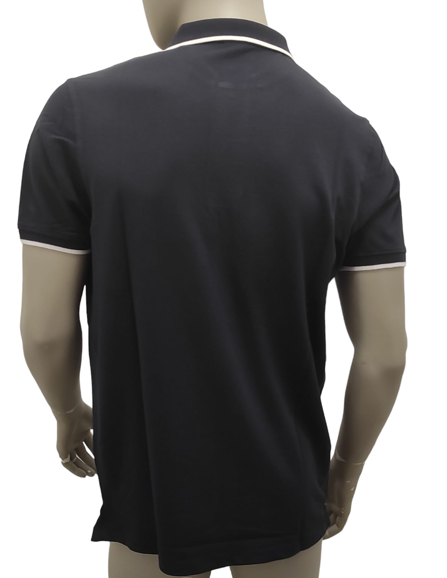 Polo Golf noir Piqué Stretch pour Homme - NOVE.11.MILANO - Made in Italy