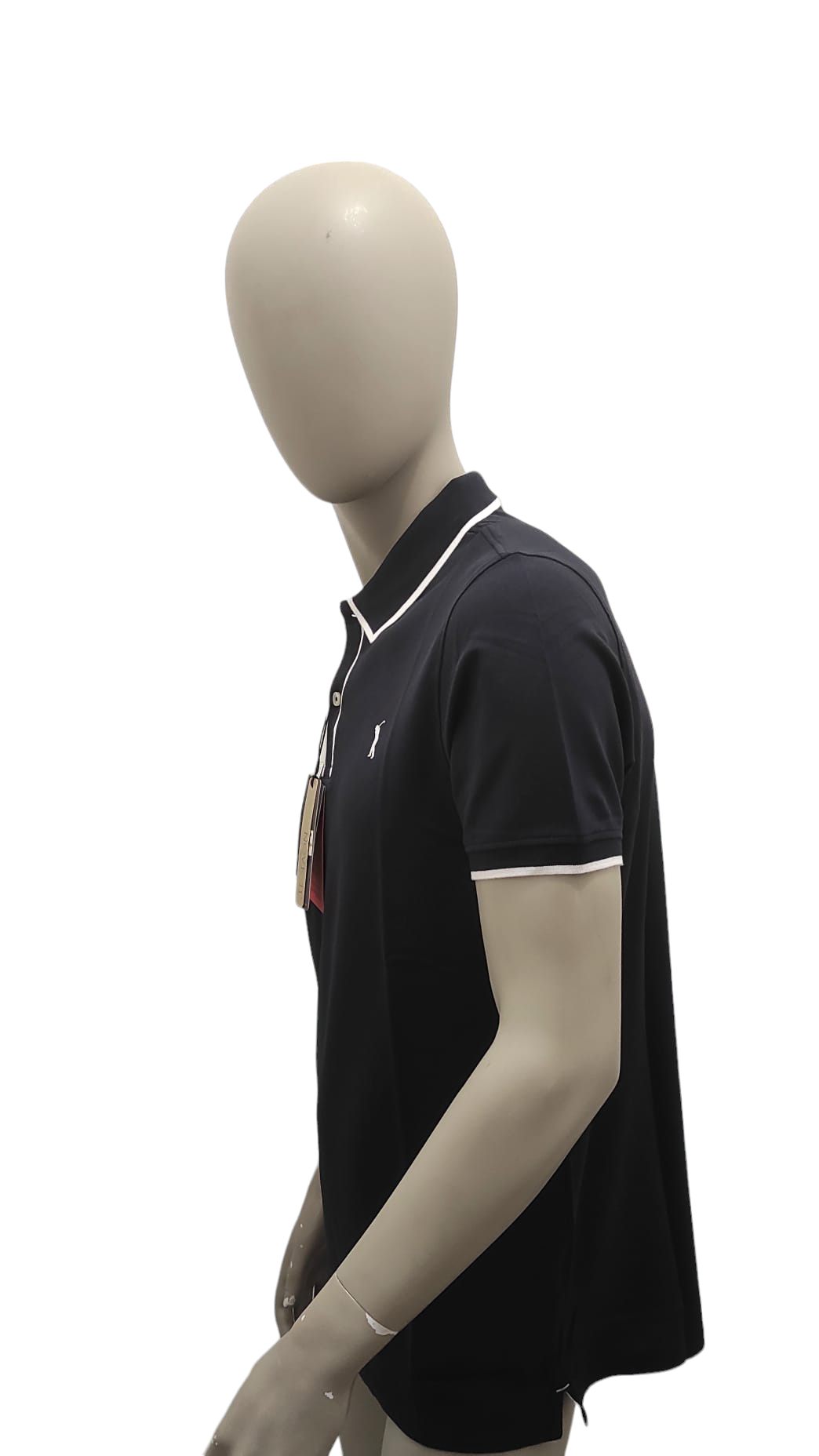 Polo Golf noir Piqué Stretch pour Homme - NOVE.11.MILANO - Made in Italy