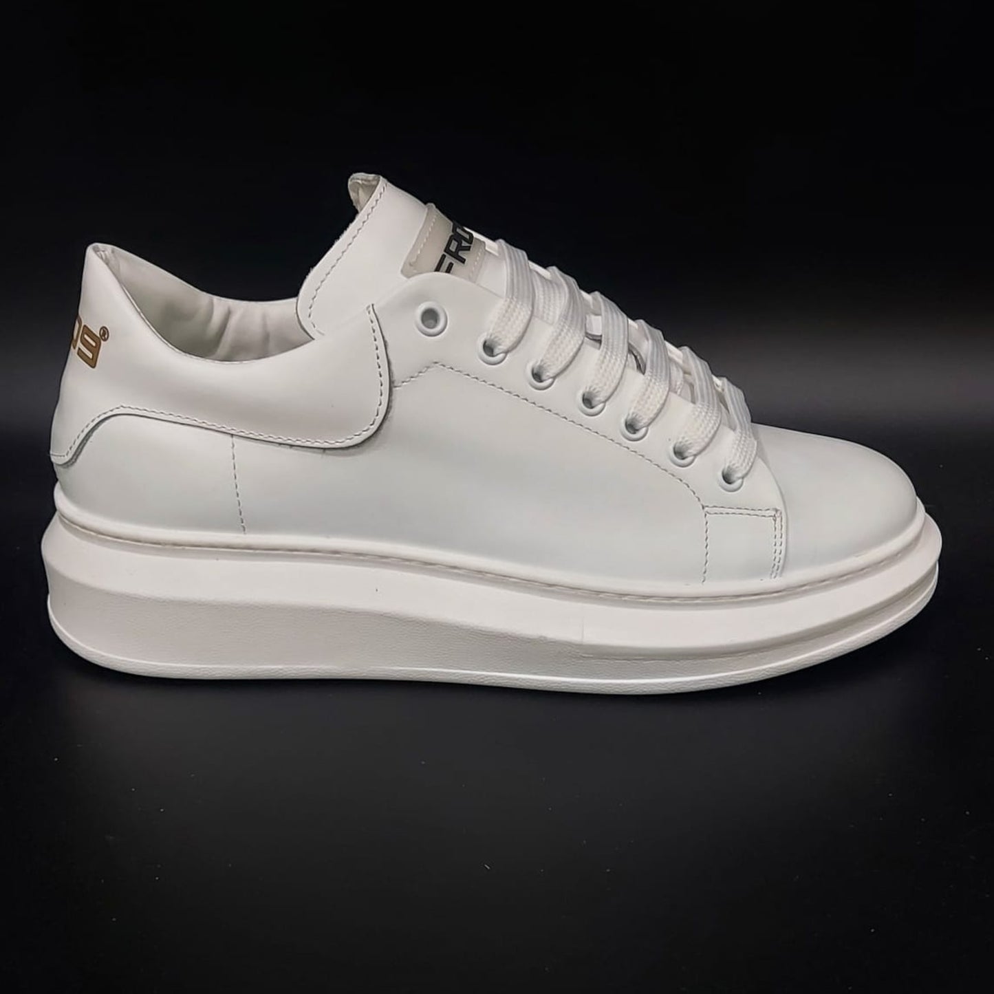 Sneakers Oversize FR09 cuir all white blanc - Fondo Kevin Bianco