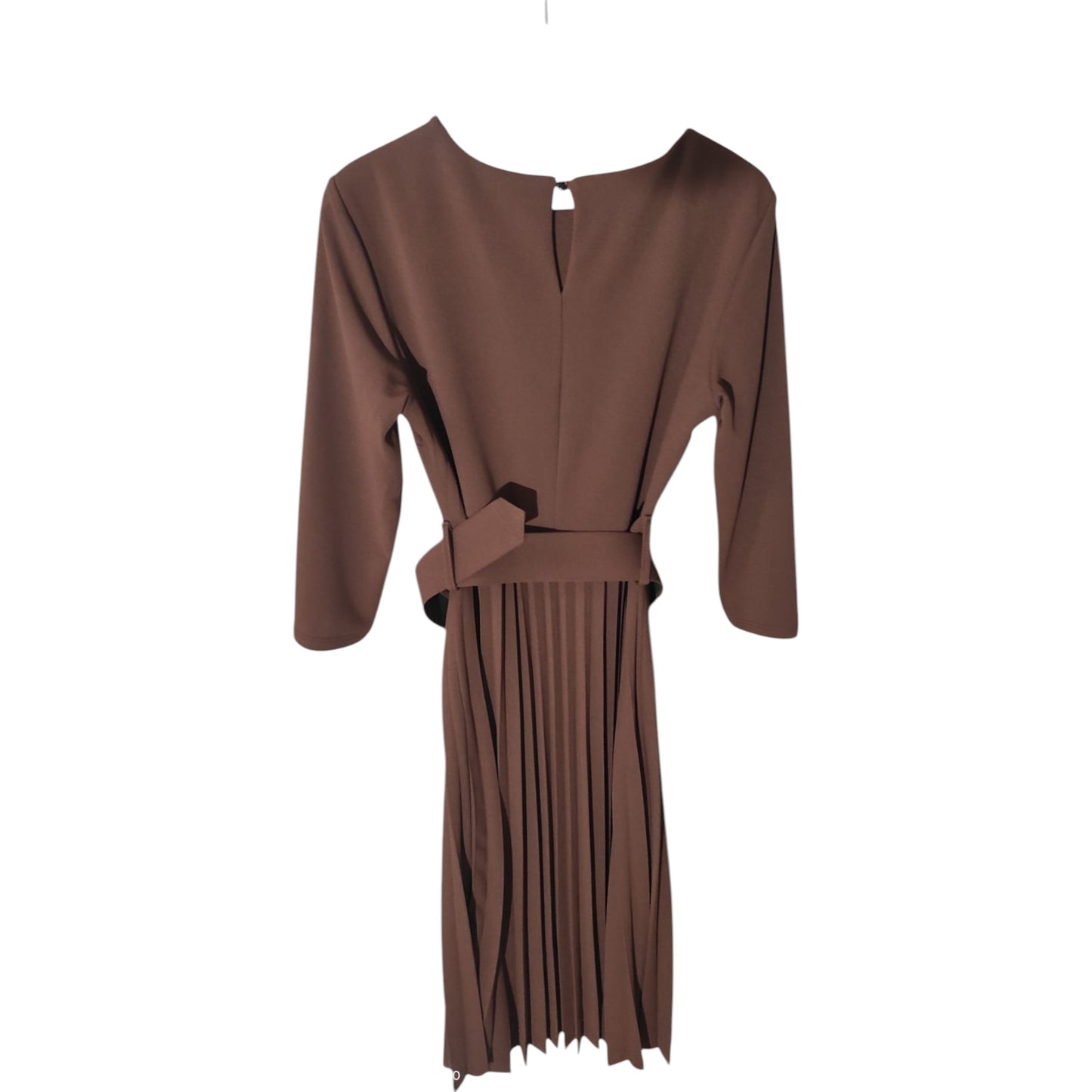 Robe Mi-Longue Plissée avec Ceinture à la Taille - Adoré