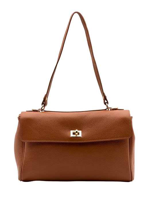 Sac à main marron en cuir véritable