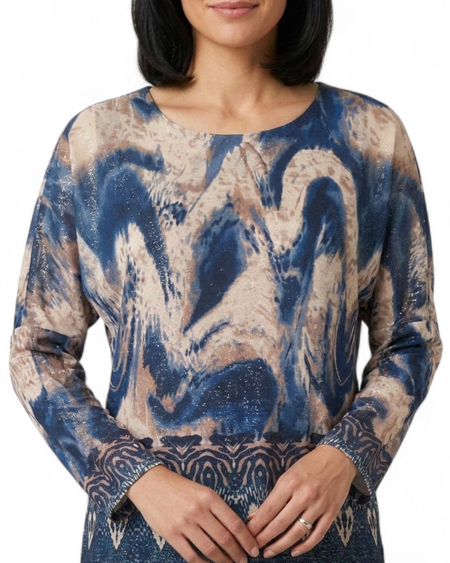 Round-neck blouse