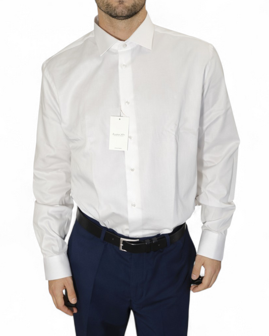 Chemise blanche en Coton Piqué pour Homme - Gianluca Valli - Made in Italy