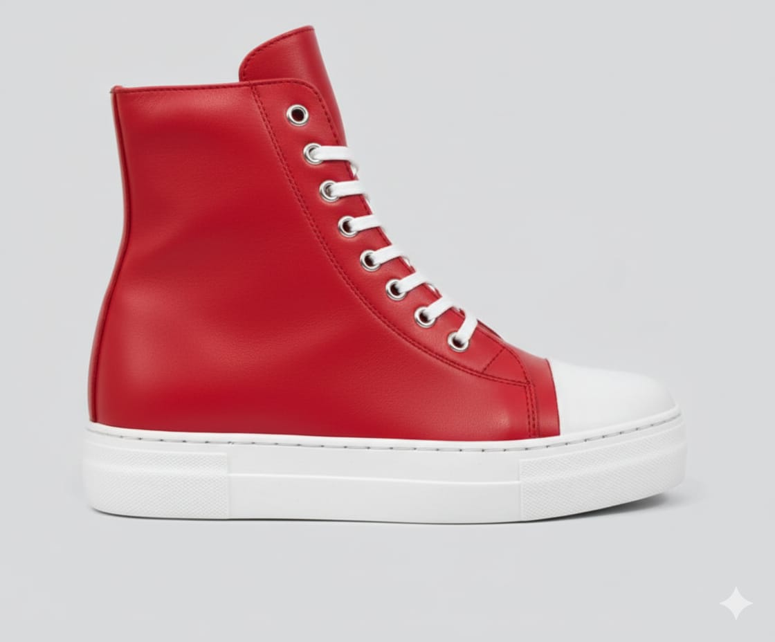 Sneakers Montante R.O. rouge-blanc