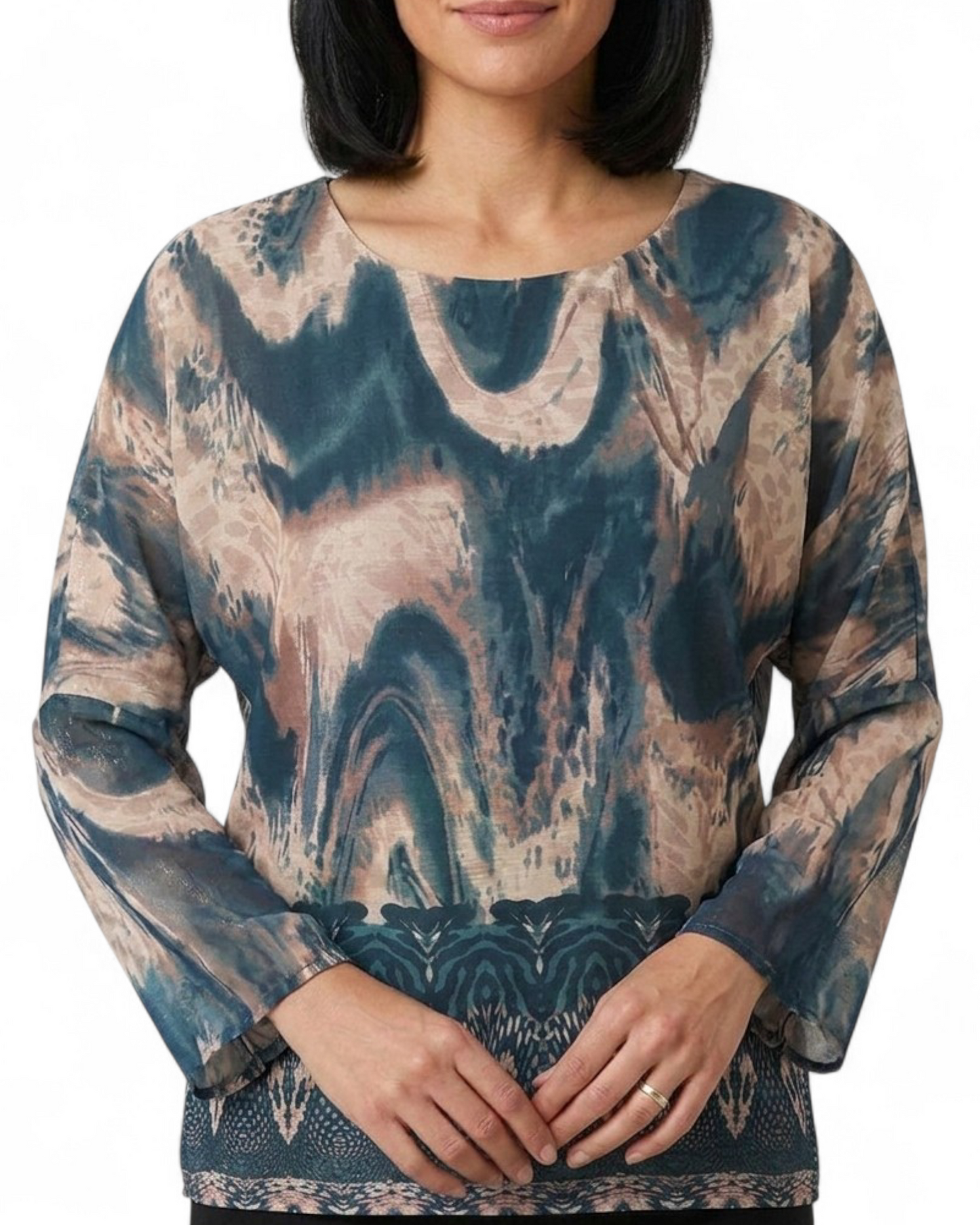 Round-neck blouse