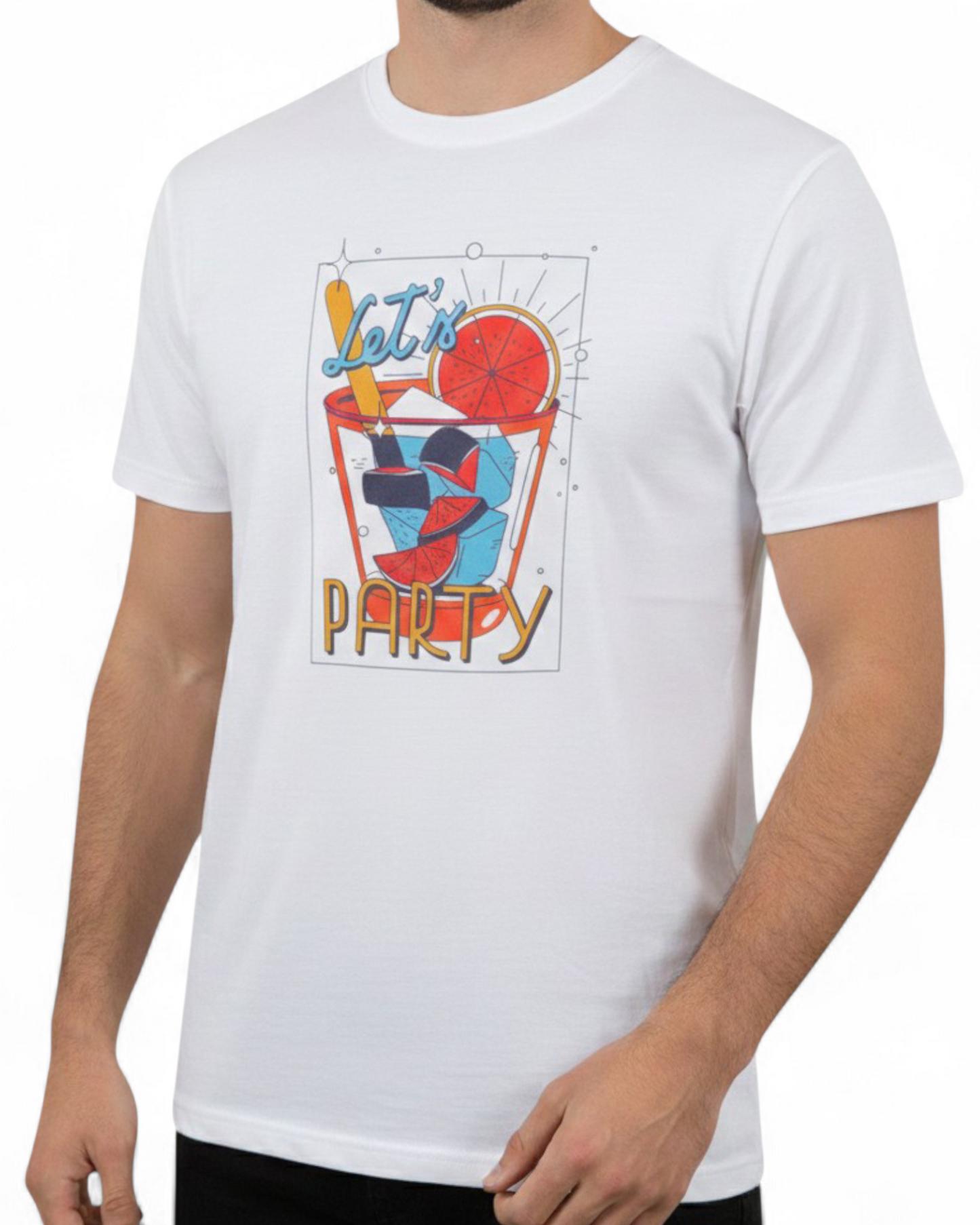 Tee-shirt imprimé de Luxe Blanc Ficko pour Homme - Made in Italy
